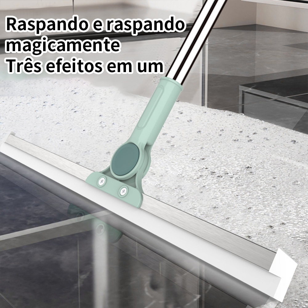 Rodo de Silicone Multiuso 2 em 1 Vassoura e Limpad