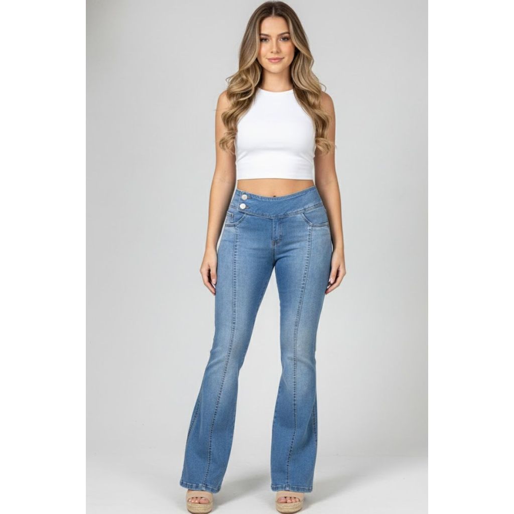 Calça Flare Feminina Premium Planet Girls Jeans C