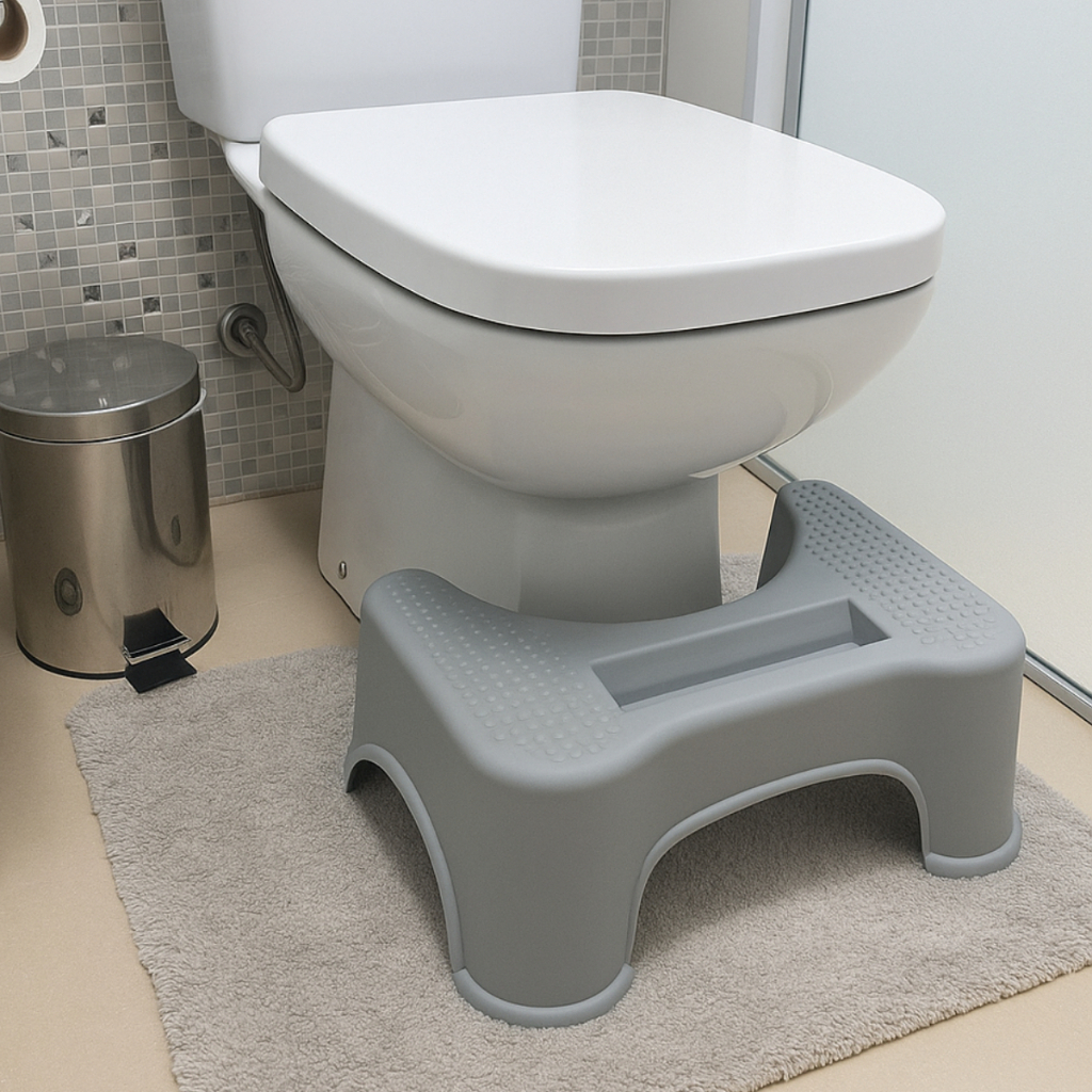 Banquinho Para Apoio Pés Antiderrapante Cócoras 