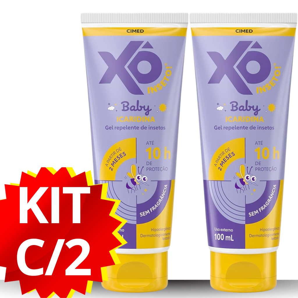 REPELENTE XÔ INSETO BABY ICARIDINA 100ML KIT C/2 