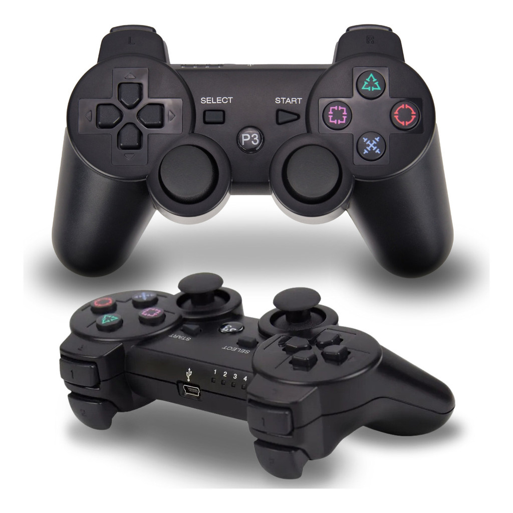 Controle Compatível Para Ps3  Wireless Cor Preto