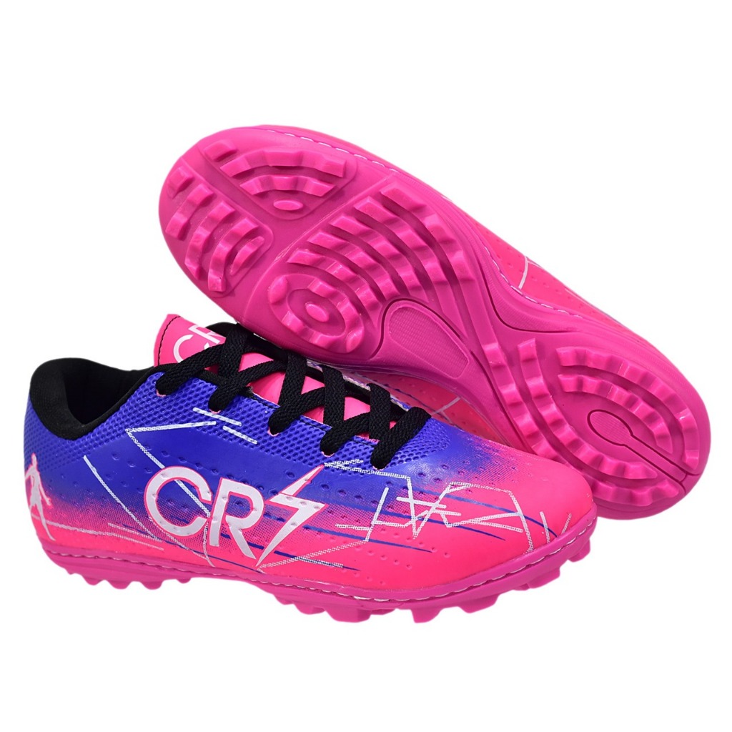 Chuteira Society Sola Colada e Costurada CR7 Grama