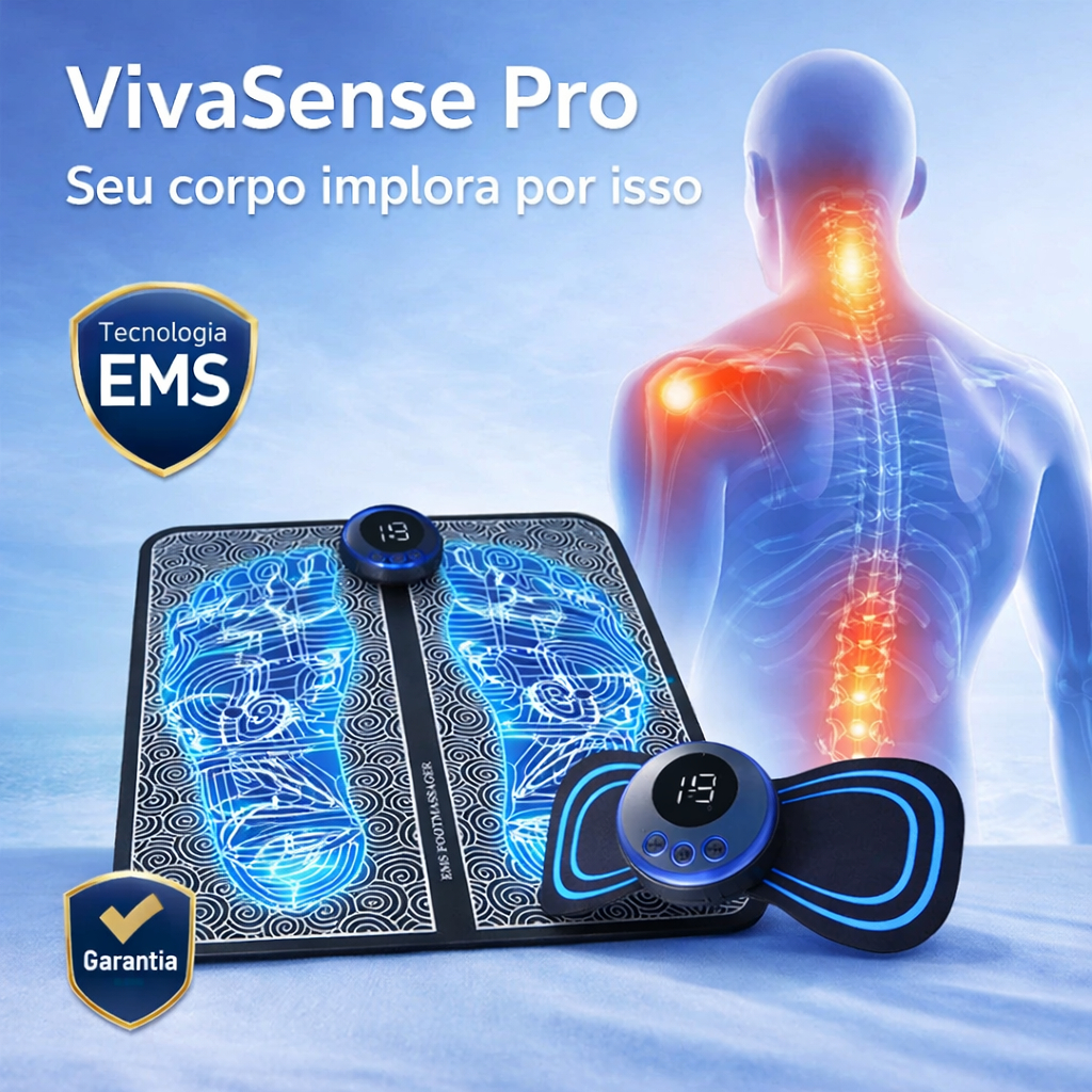 Kit Massagem Tapete Massageador Elétrico Alívio