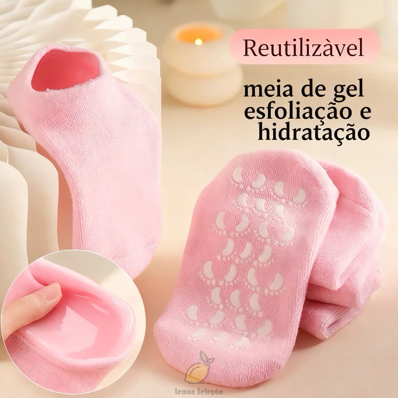 Kit de Meias e Luvas de Hidratação para Mãos e 