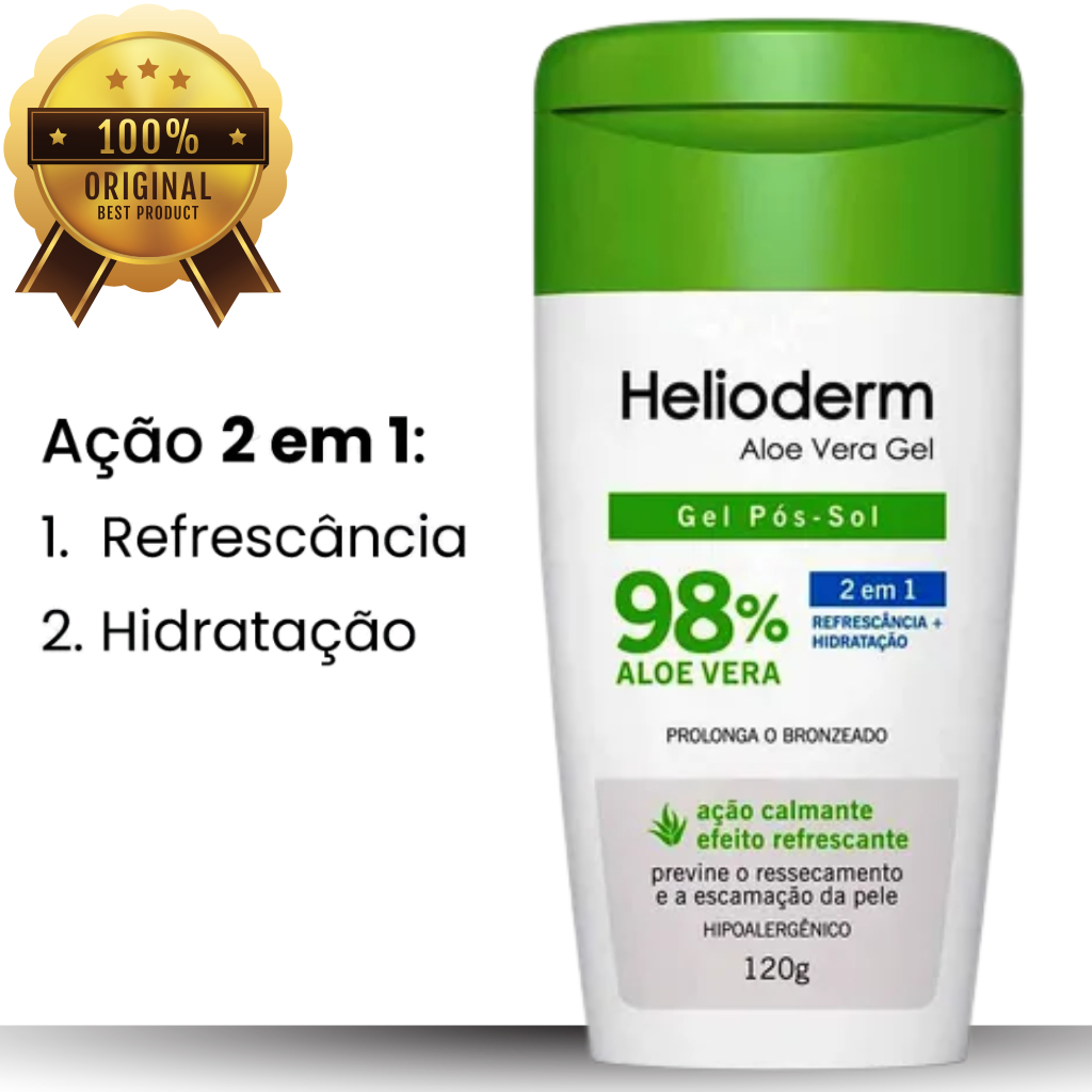 GEL PÓS-SOL HELIODERM SUNCARE ALOE VERA 120G REFR
