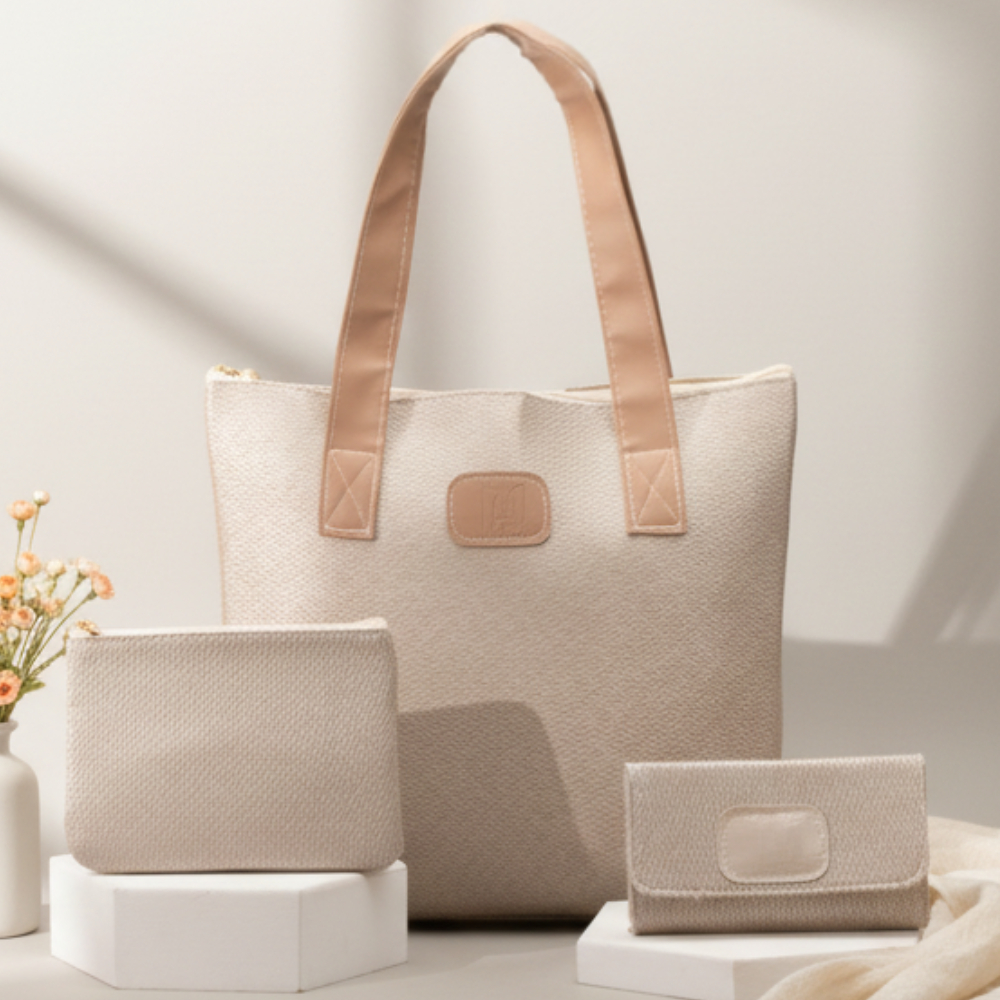 Bolsa Feminina Sacola Bag Shopper Verão + Carteir