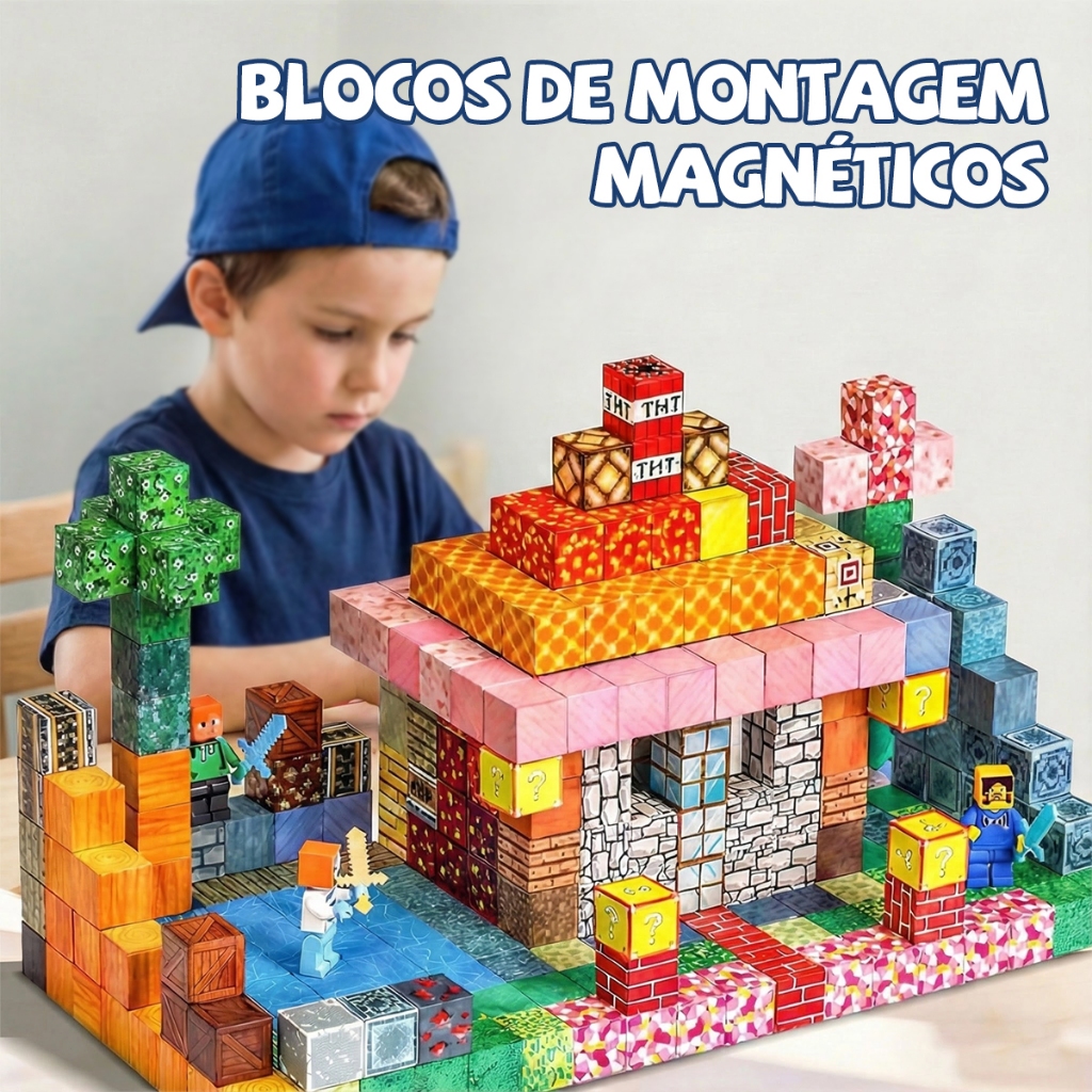 Blocos Magnéticos Blocos de Floresta Modelo Educa