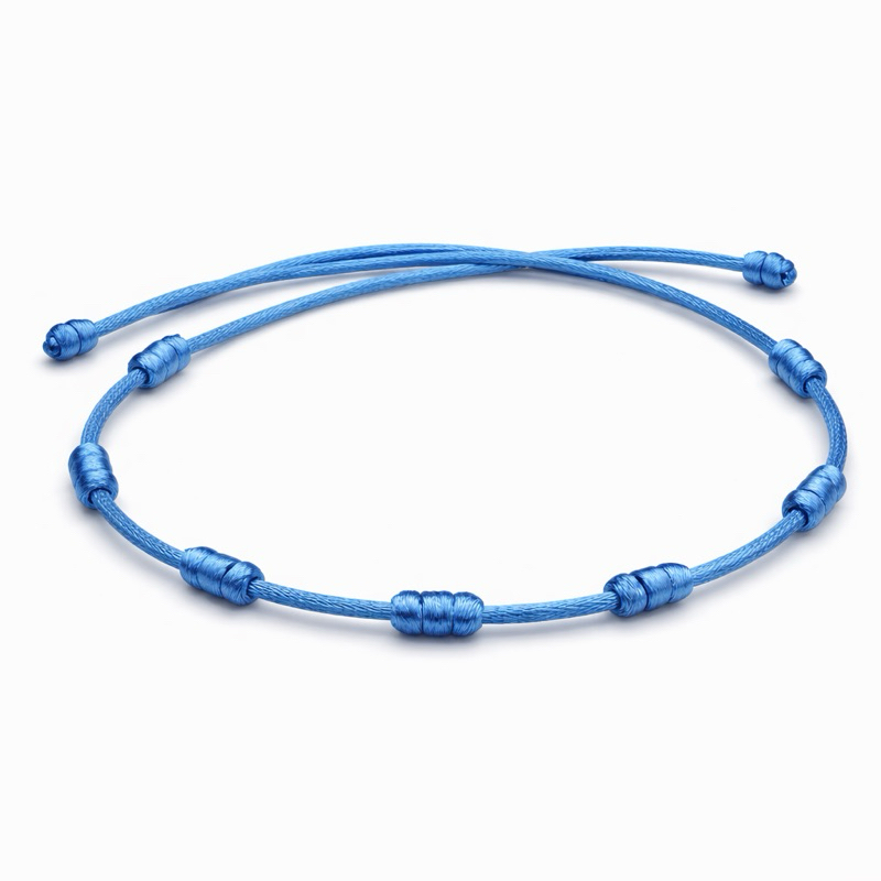 Pulseira 7 nós Tornozeleira Azul Céu