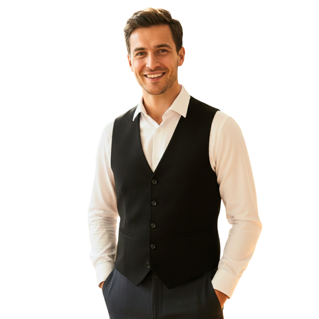 Colete Social Masculino Slim Com Regulagem