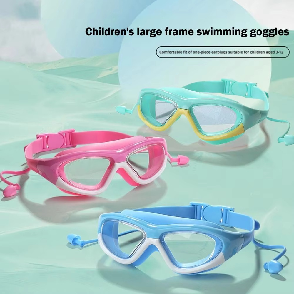 Óculos de Natação Infantil com Protetor de Orel