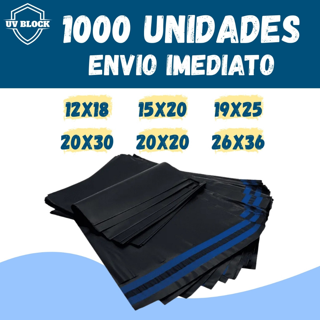 Kit c/ 1000 Envelope Segurança Embalagem De Envio