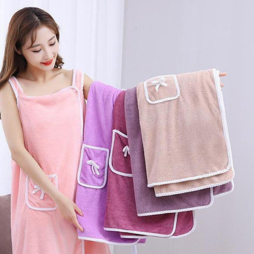 Roupão toalha Banheiro vestido feminino chuveiro 