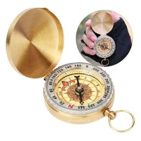 Bússola Retro Metal Camping Caça Trilha Viagem P