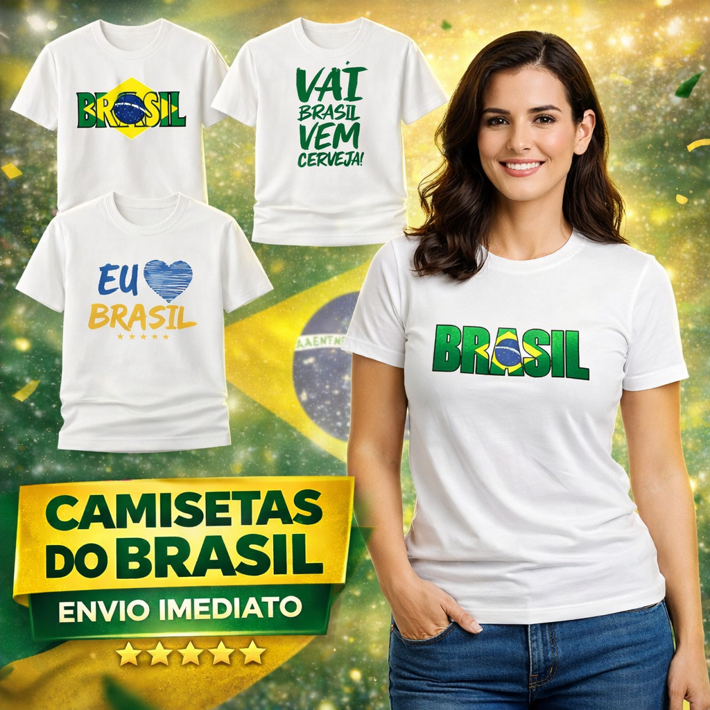 Camiseta Copa Brasil Camisa Masculina e Feminina 2