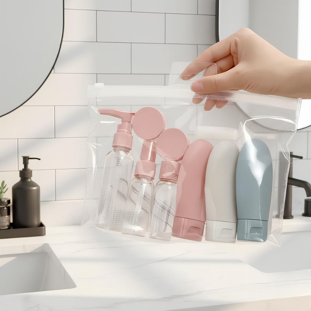 KIT 11 Frascos Viagem Conjunto Multifuncional Peç