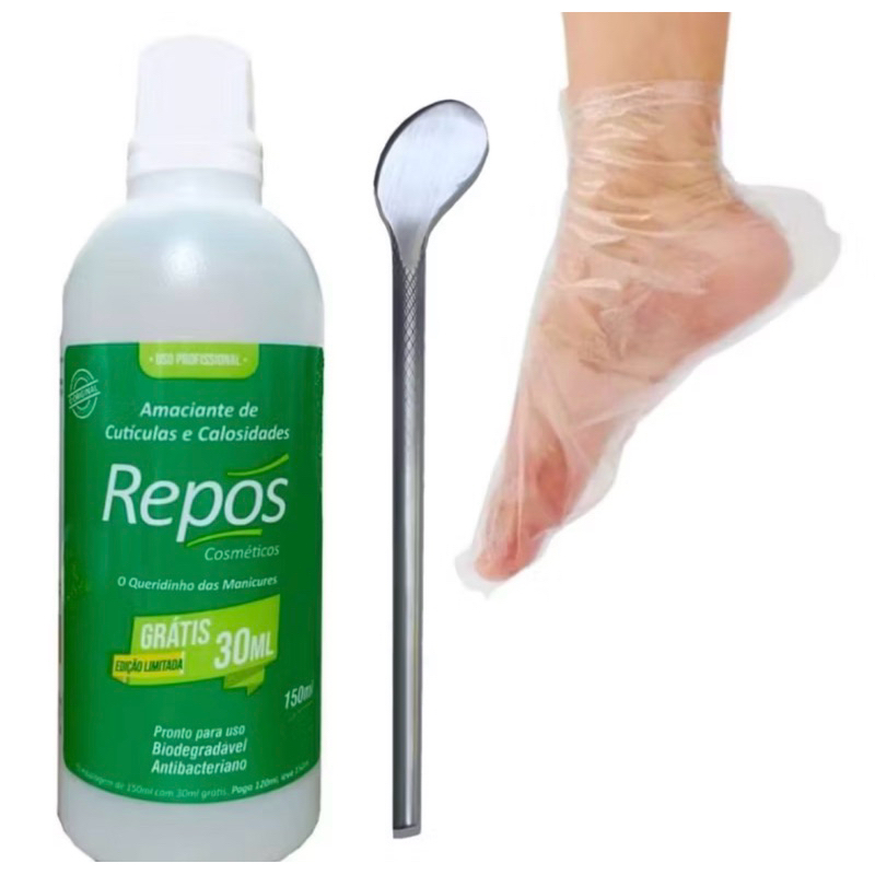 Kit Amaciante de Cutículas e Calos Repos + Espát