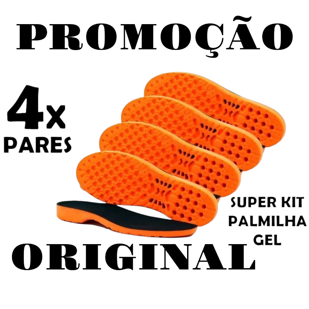 Kit Palmilha de Gel Anatômica P.u Confortável Ma