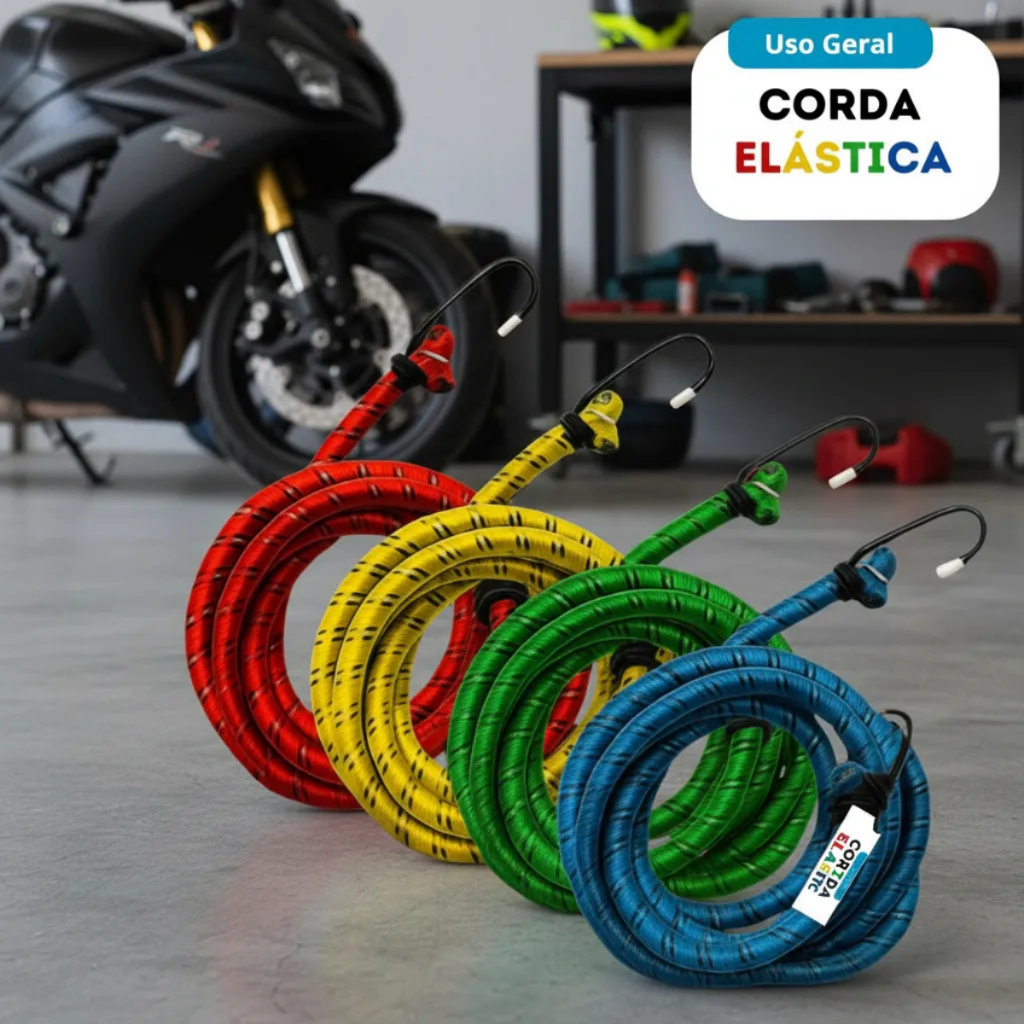 Kit com 2/4/8 ou 12 Cordas Elásticas Reforçadas