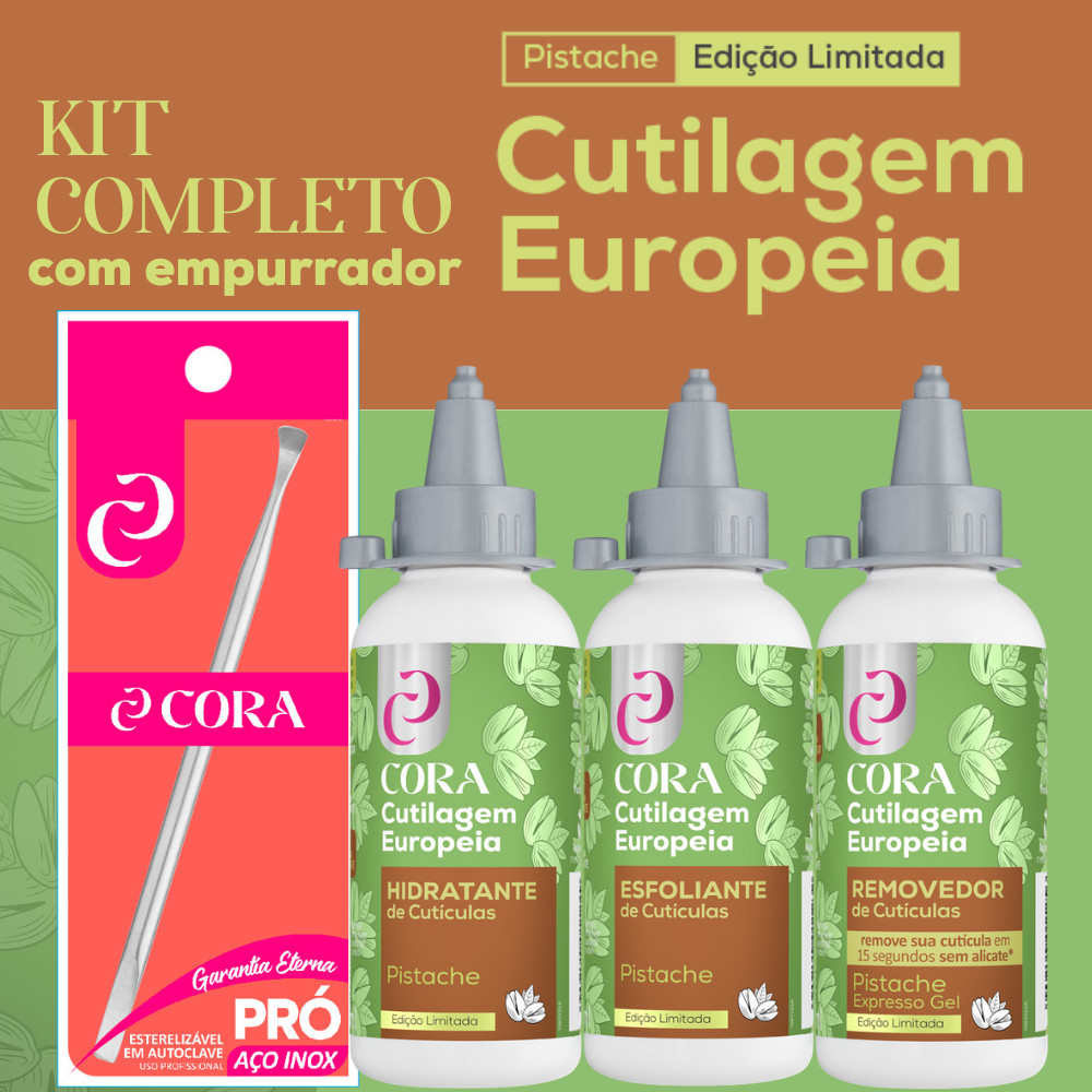 Kit Cutilagem Europeia Cora Gel Pistache