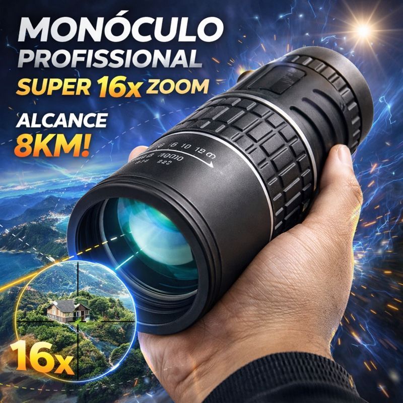 Monóculo Tático Profissional 16x Zoom  Alcance d