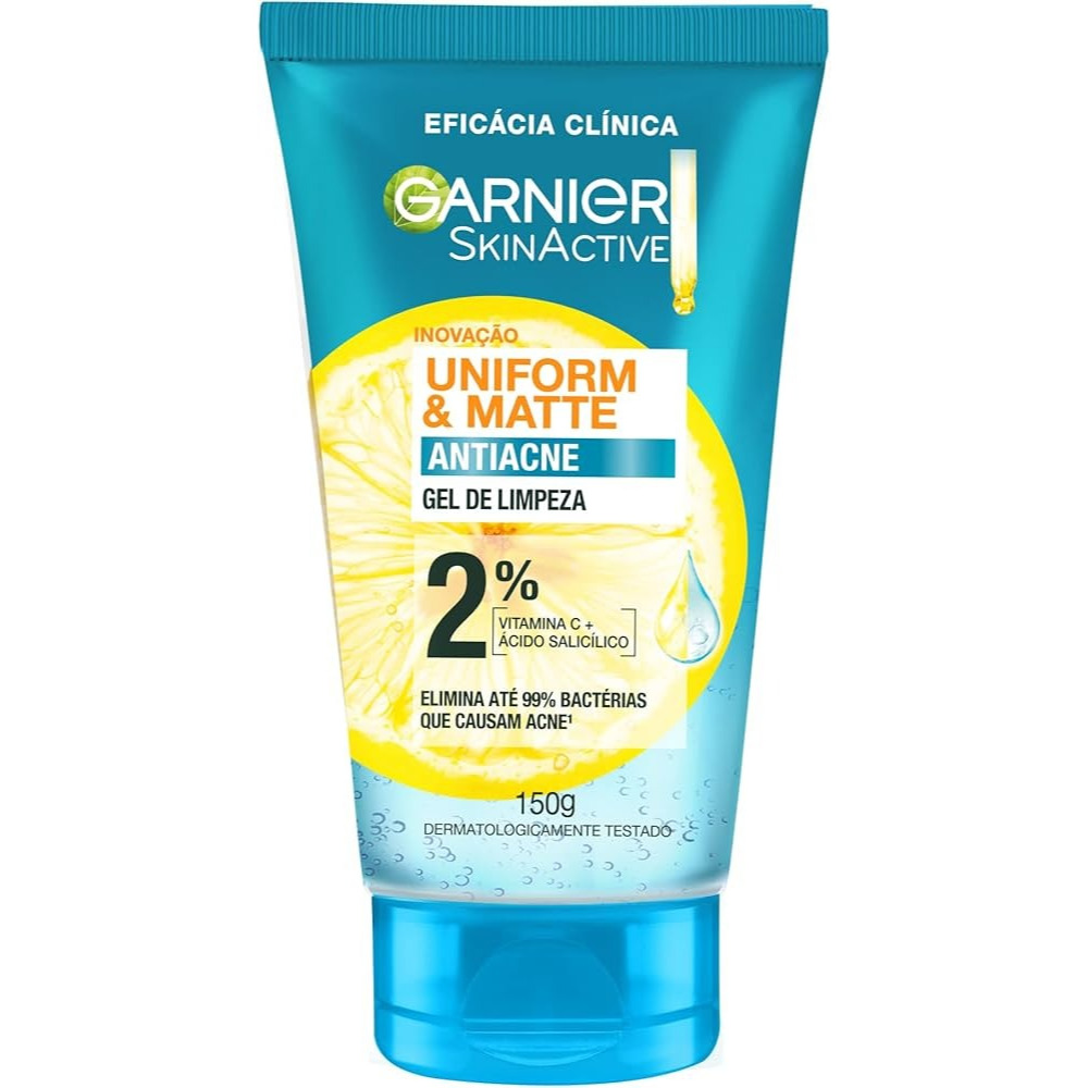 Gel de Limpeza Facial Garnier Uniform E Matte Anti