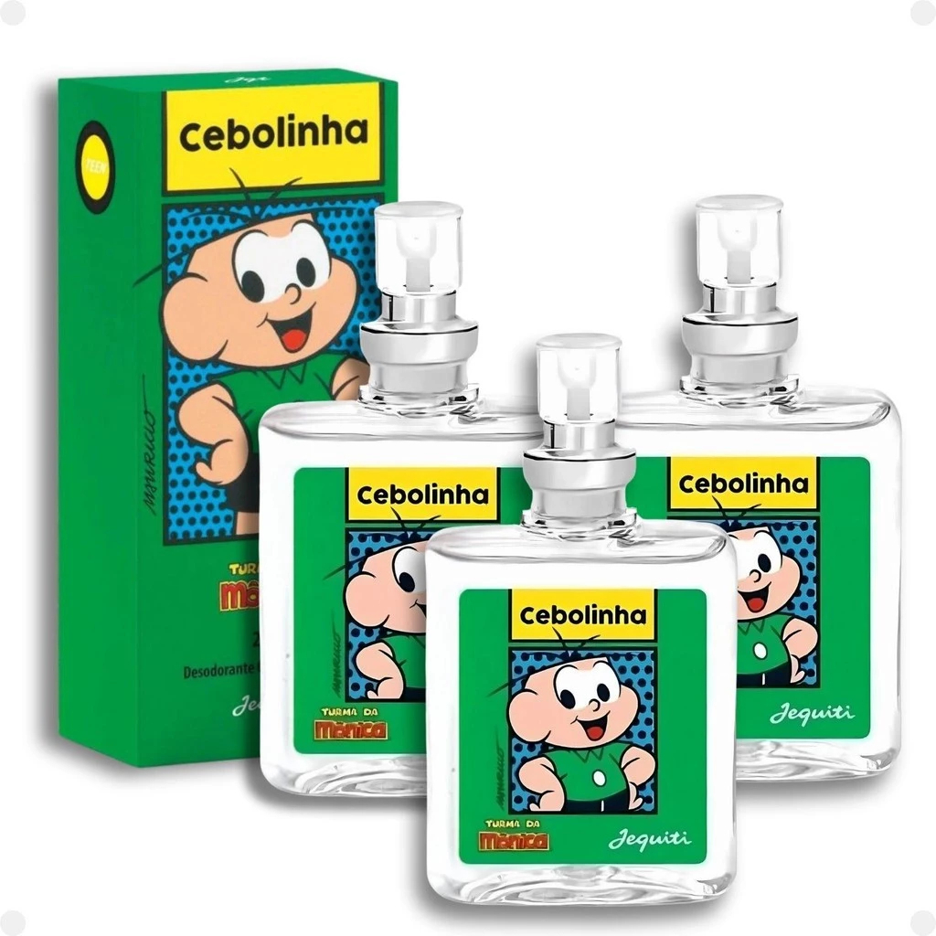 Kit 3 Deo Colônia Cebolinha Perfume Ótima Fixaç