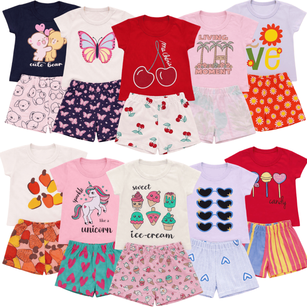 Kit 10 Peças Roupa Infantil Calor feminino –