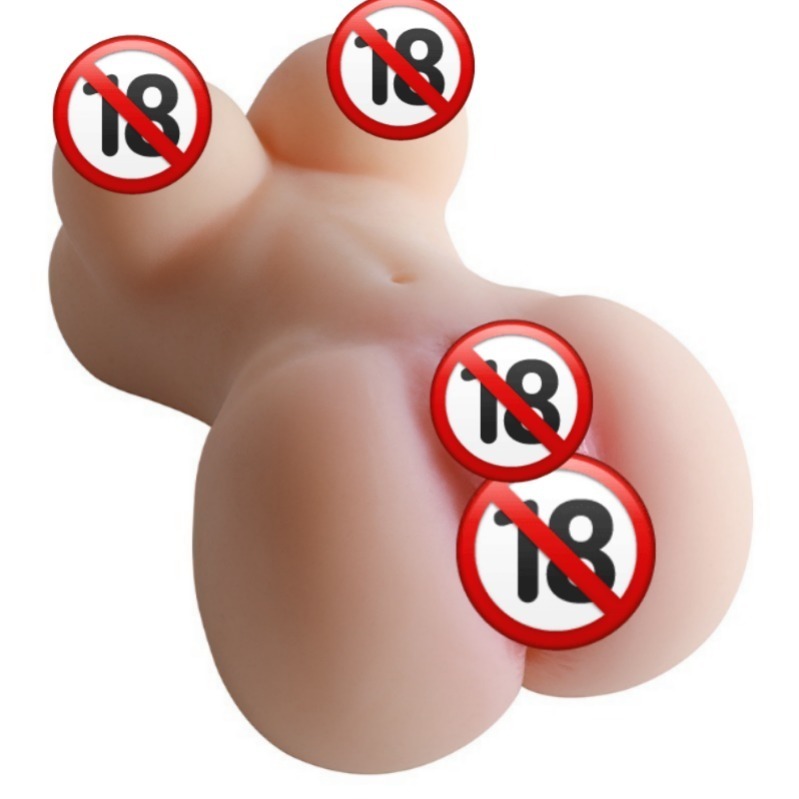 Masturbador masculino de silicone, meio corpo simu