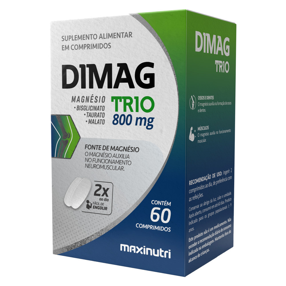 Dimag Trio Magnésio Bisglicinato Taurato e Malato