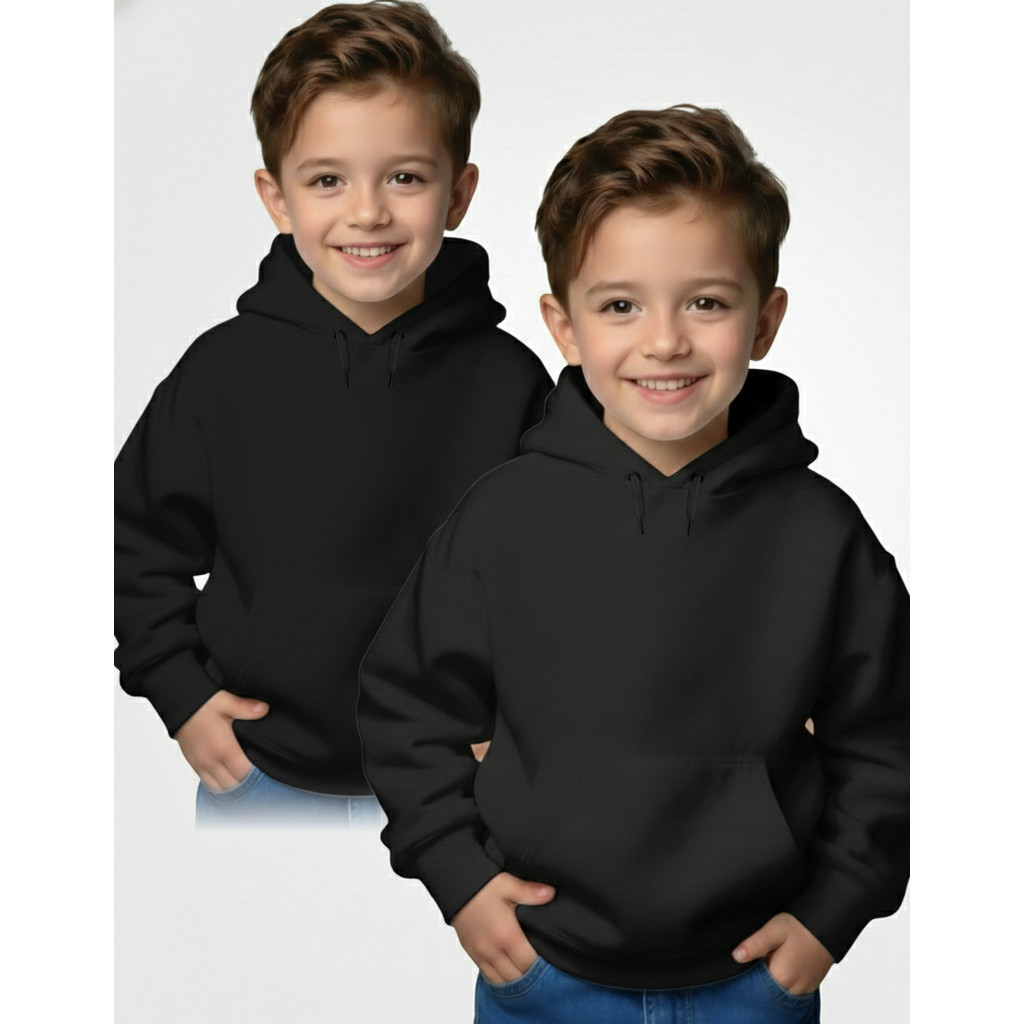 Kit 2 Blusas de Fio Moletom Canguru Infantil Mascu