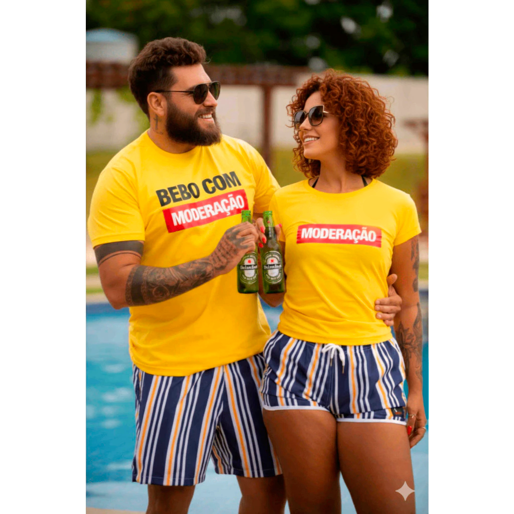 Kit 2 Camiseta Invicto Casal Carnaval Frase Criati