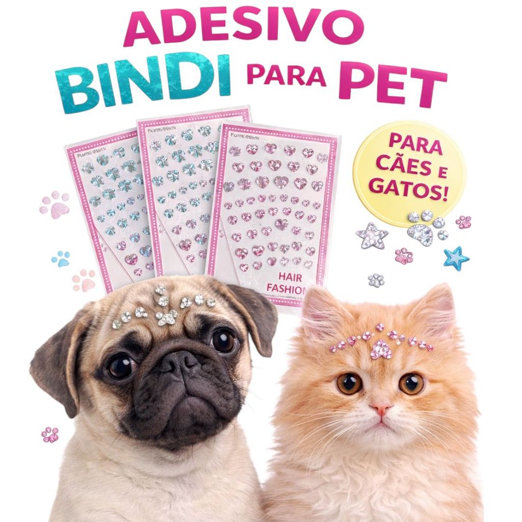Cartela Adesivo Pet Shop Bindi Para Cachorros R