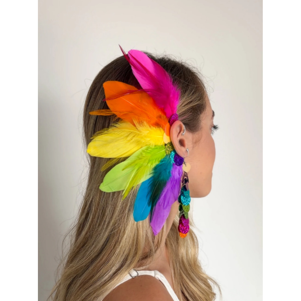 Presilhas de orelha em cores neon colorido bonita 