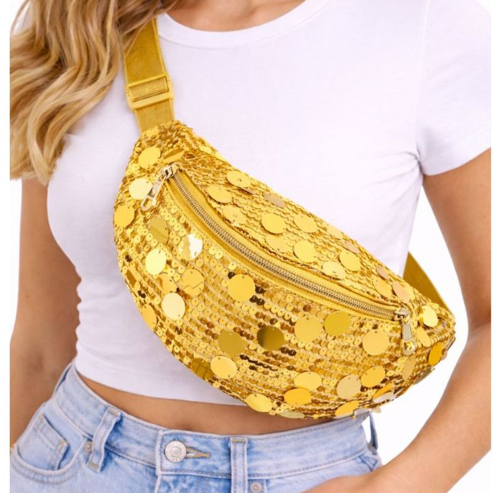 Pochete de Paetê Lantejoulas Bolsa com 2 Divisari