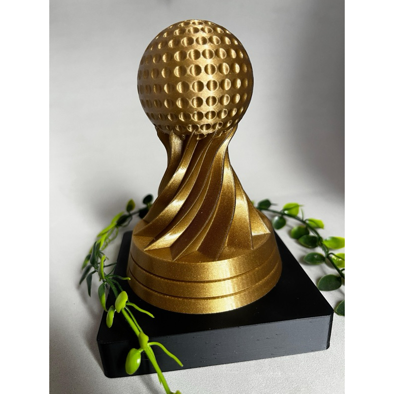 Troféu Bola de Golfe Dourado | Troféu Decorativo