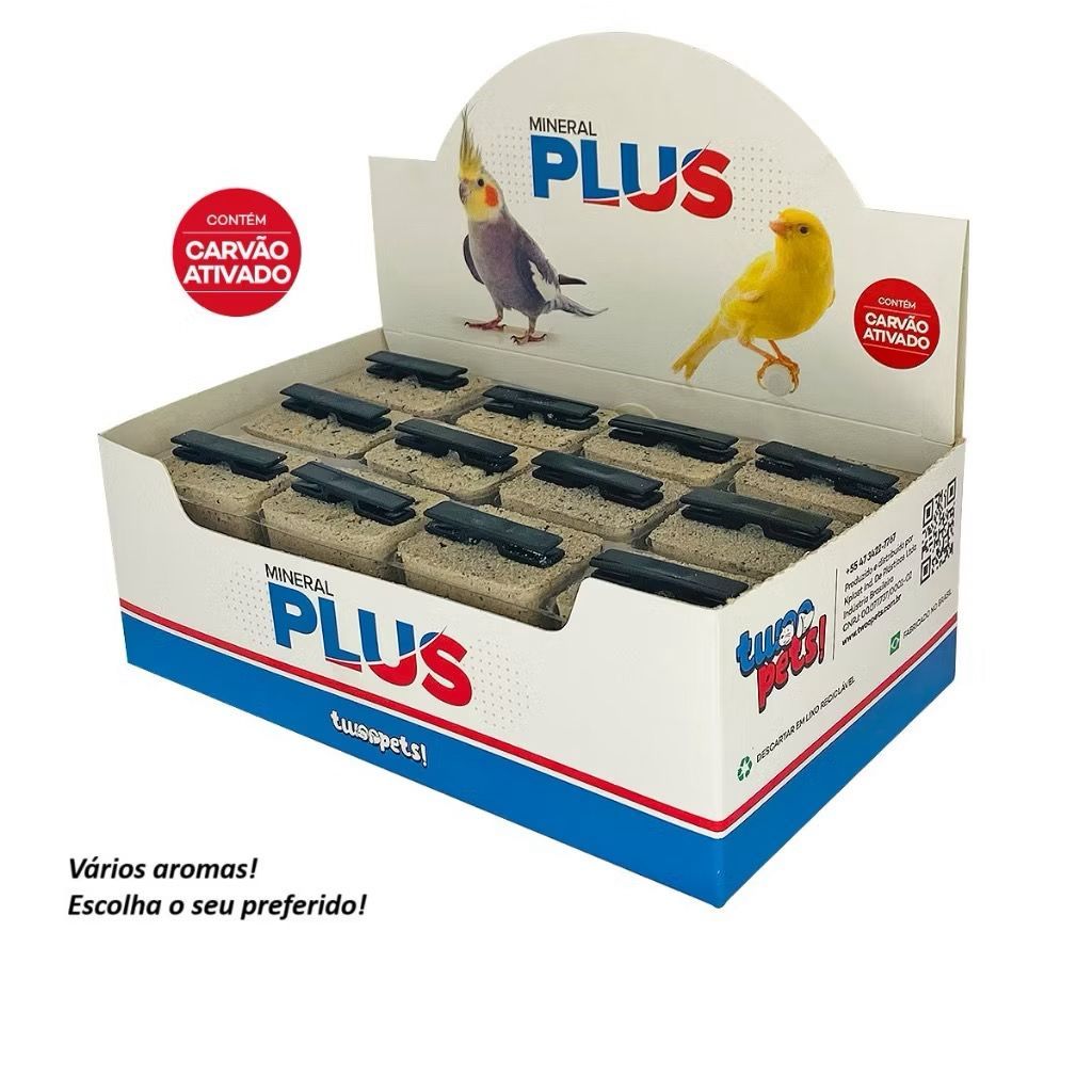 Pedra de Cálcio Mineral Plus para Pássaros Caixa