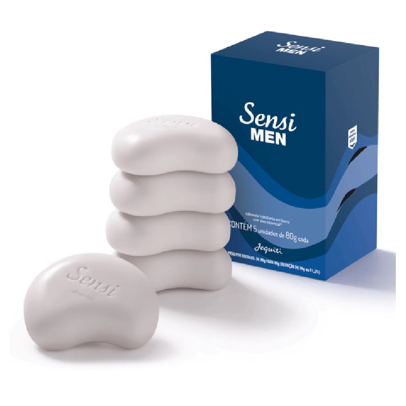 Caixa de Sabonetes Sensi Men, Jequiti – 05 u