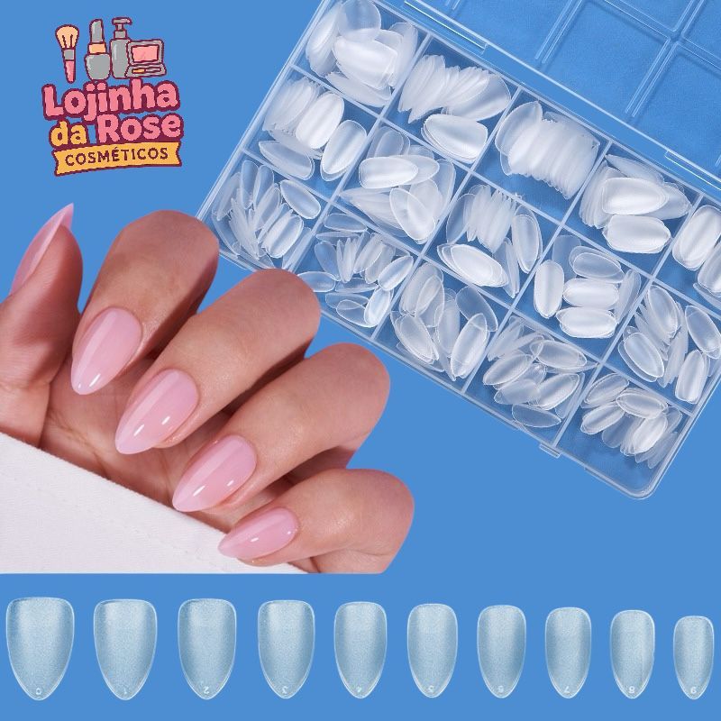 360pcs/box Nails Gel Tips Unha Postiça Decorada R