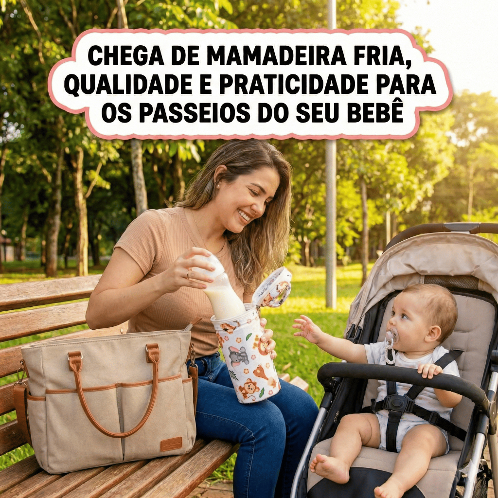 Porta Mamadeira e Copo Bebê e Infantil Térmico Q