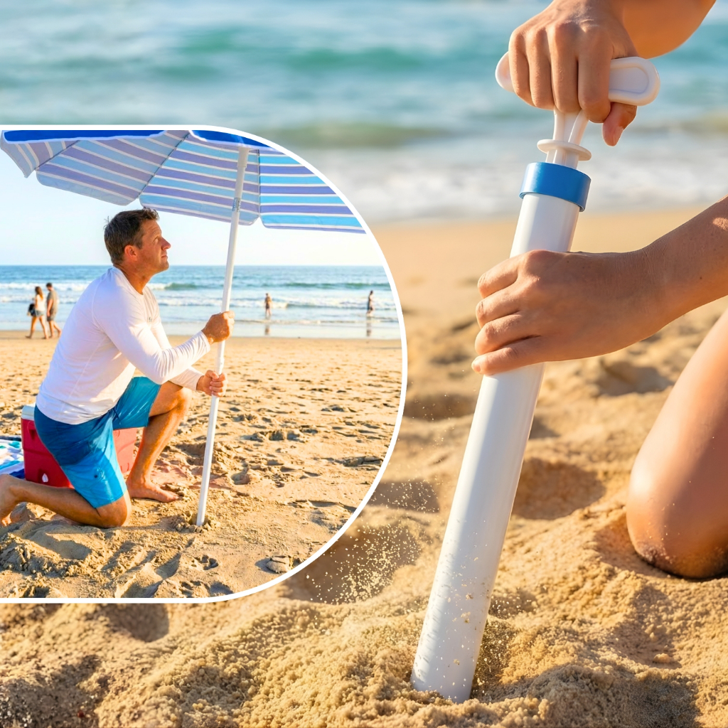Furador De Pressão/Saca/Sugador Areia Guarda-sol 