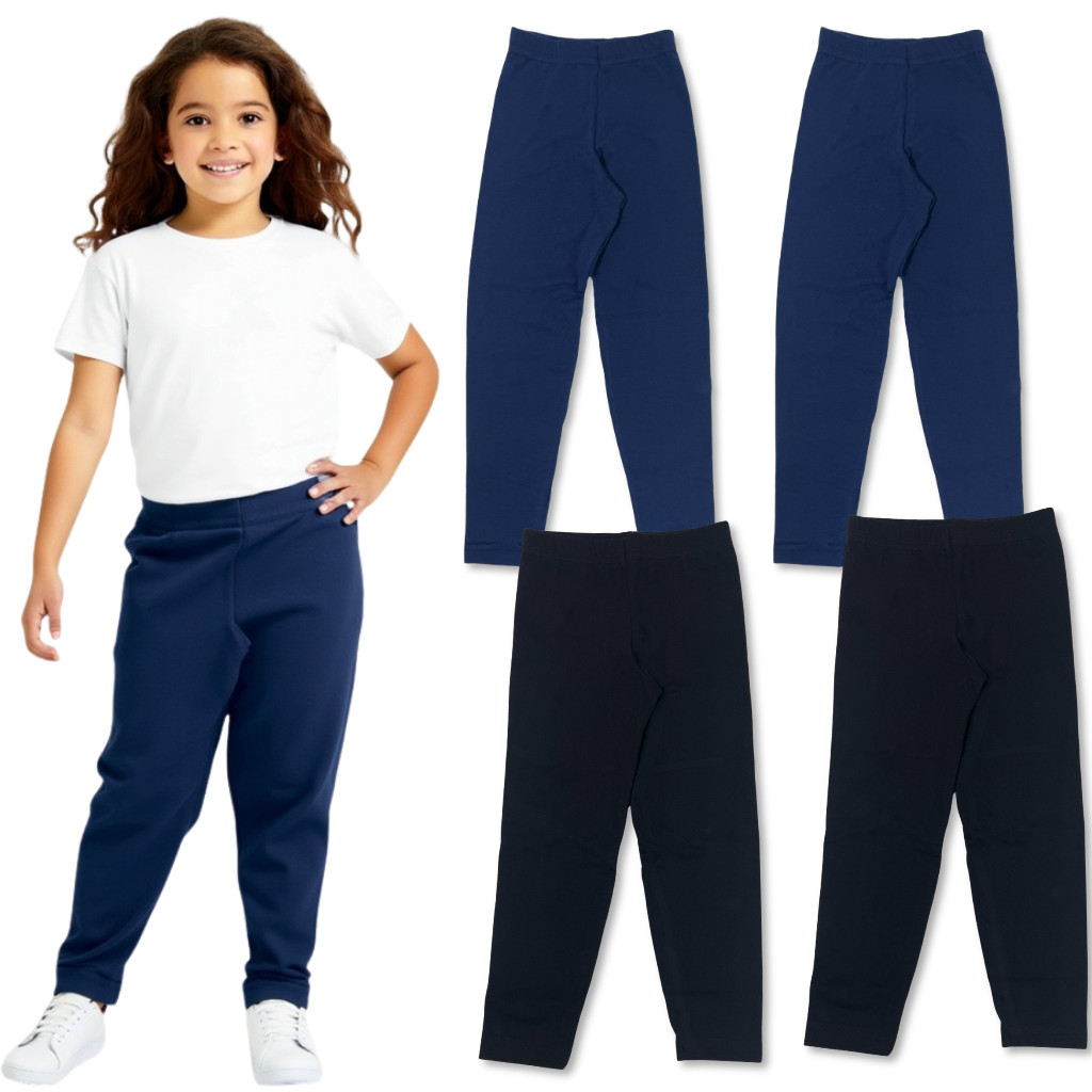 Kit 03 Calças Legging Infantil Menina Escolar Vol