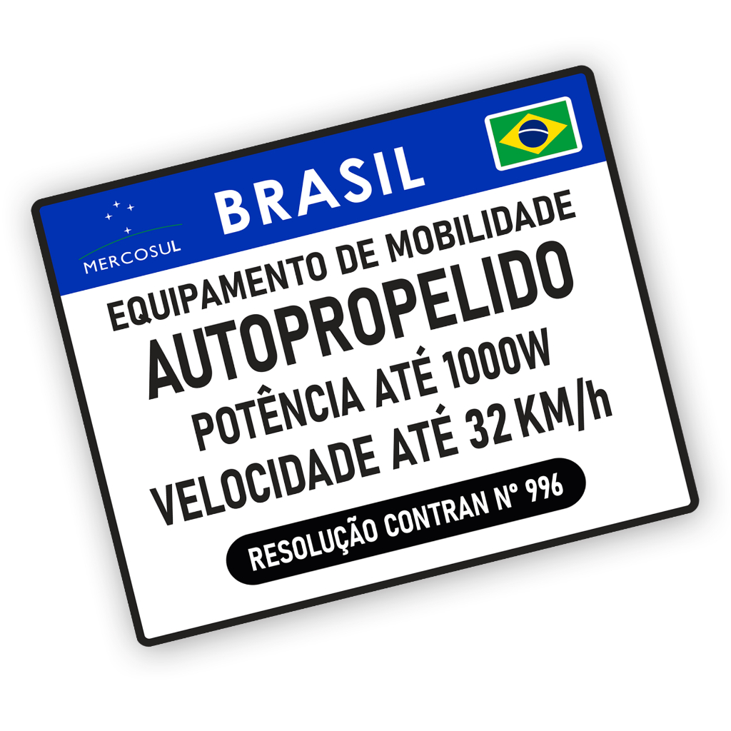 Placa scooter moto elétrica bicicleta elétrica  