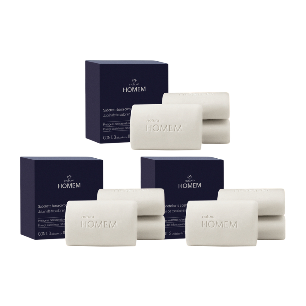 Sabonete Barra Natura Homem Corpo e Barba 03un 110