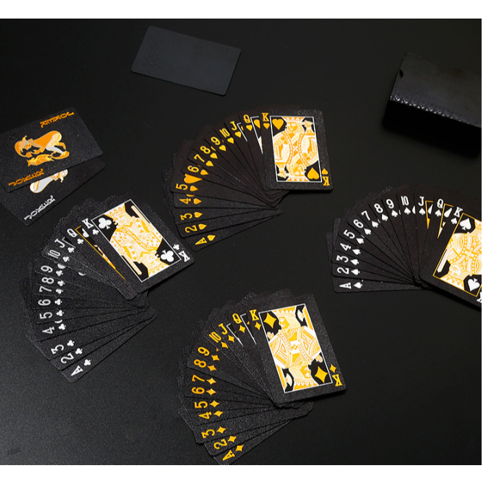 Baralho Preto Plástico Prova Dagua Black Poker Im