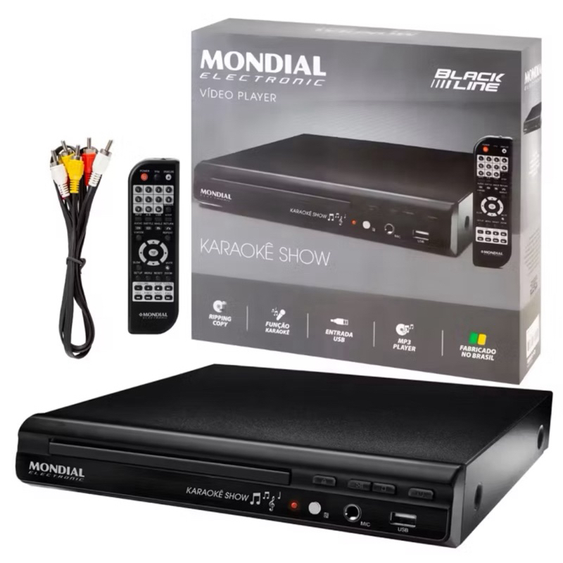 DVD Player Aparelho de Karaokê Mondial D-20 Bivol
