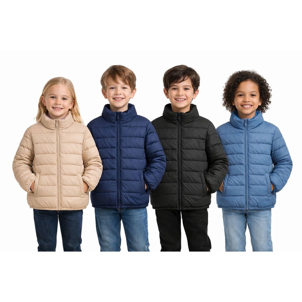 Jaqueta Infantil Puffer Bobojaco Casaco Menino Men