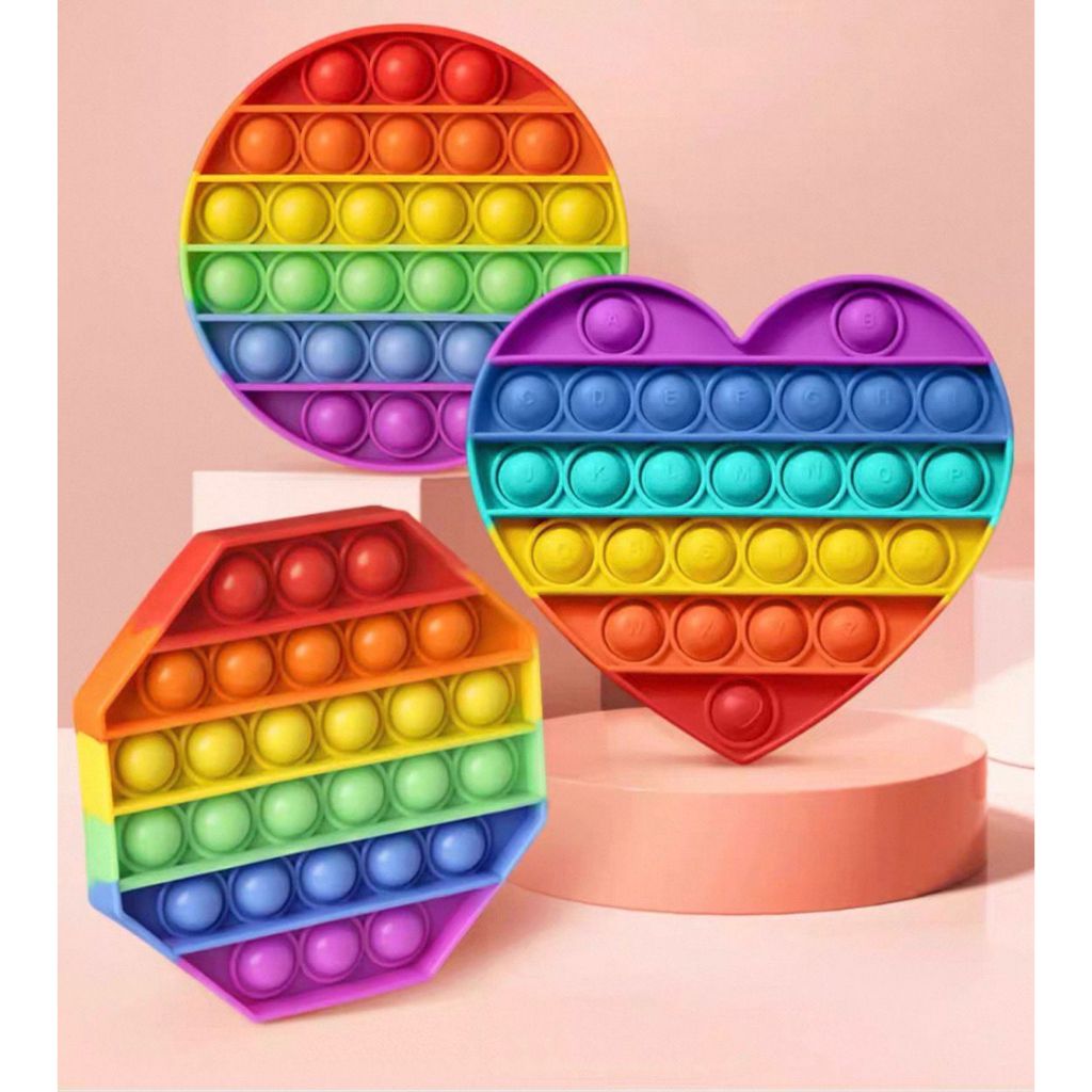 Pop It Colorido Fidget Toys Hand Spinner Brinquedo
