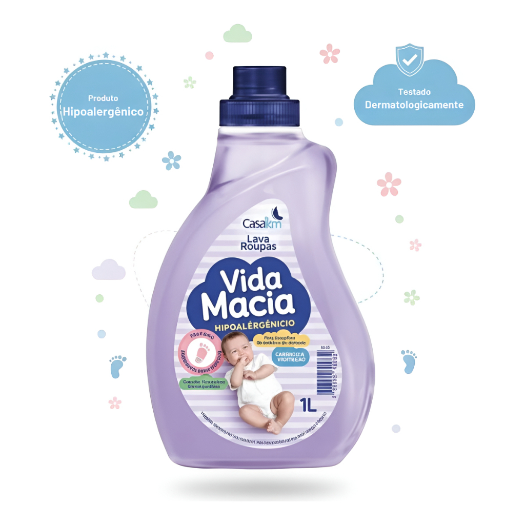 Lava Roupas de Bebê Vida Macia 1L – Limpeza
