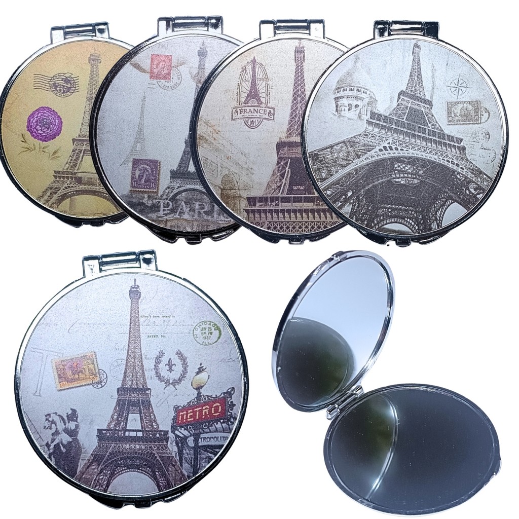 Espelho de Bolso Modelo Redondo Paris Sortido kits