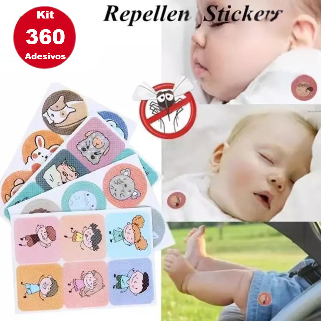 Kit 360 Adesivos Repelentes de Mosquito Infantil N